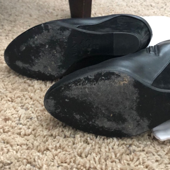 Black Suede and Leather Wedge Ankle Booties - Picture 6 of 7